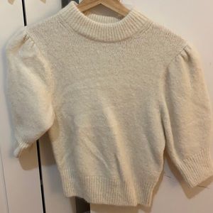 Alpaca Puff Sleeve Sweater